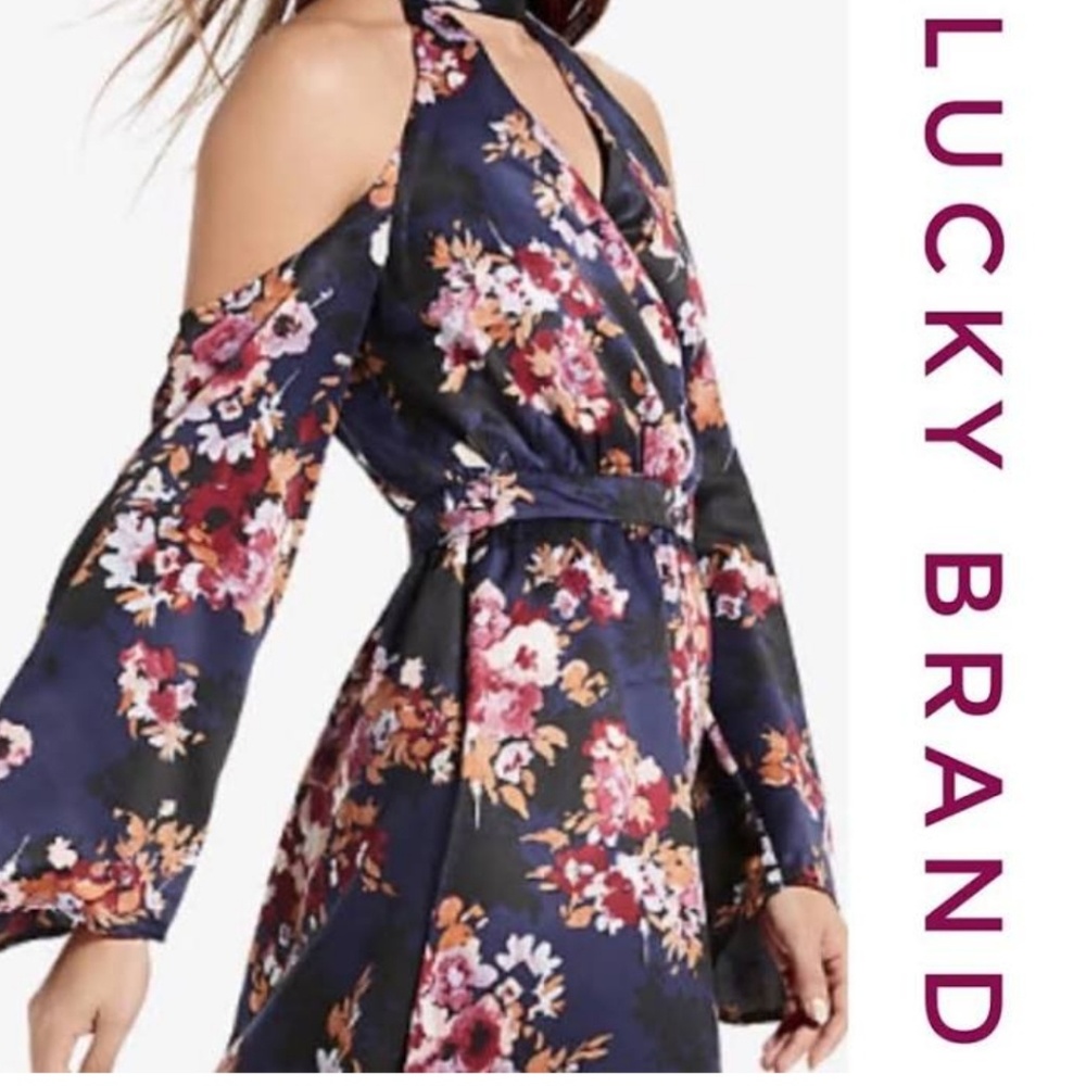 Cold Shoulder Floral Dress